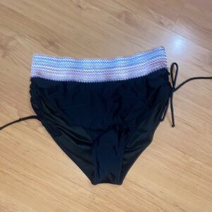 Women’s XL Black High Waisted Bikini Bottom Only. NWOT.